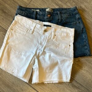Stylish White and Blue Women's Shorts